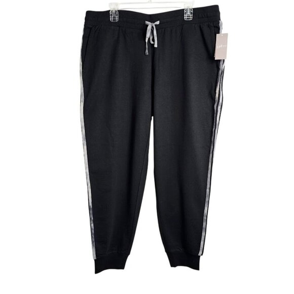 NWT J. JILL FIT Joggers BLACK & TIE DYED size XL Athleisure Jogging Pants Casual - Picture 1 of 10